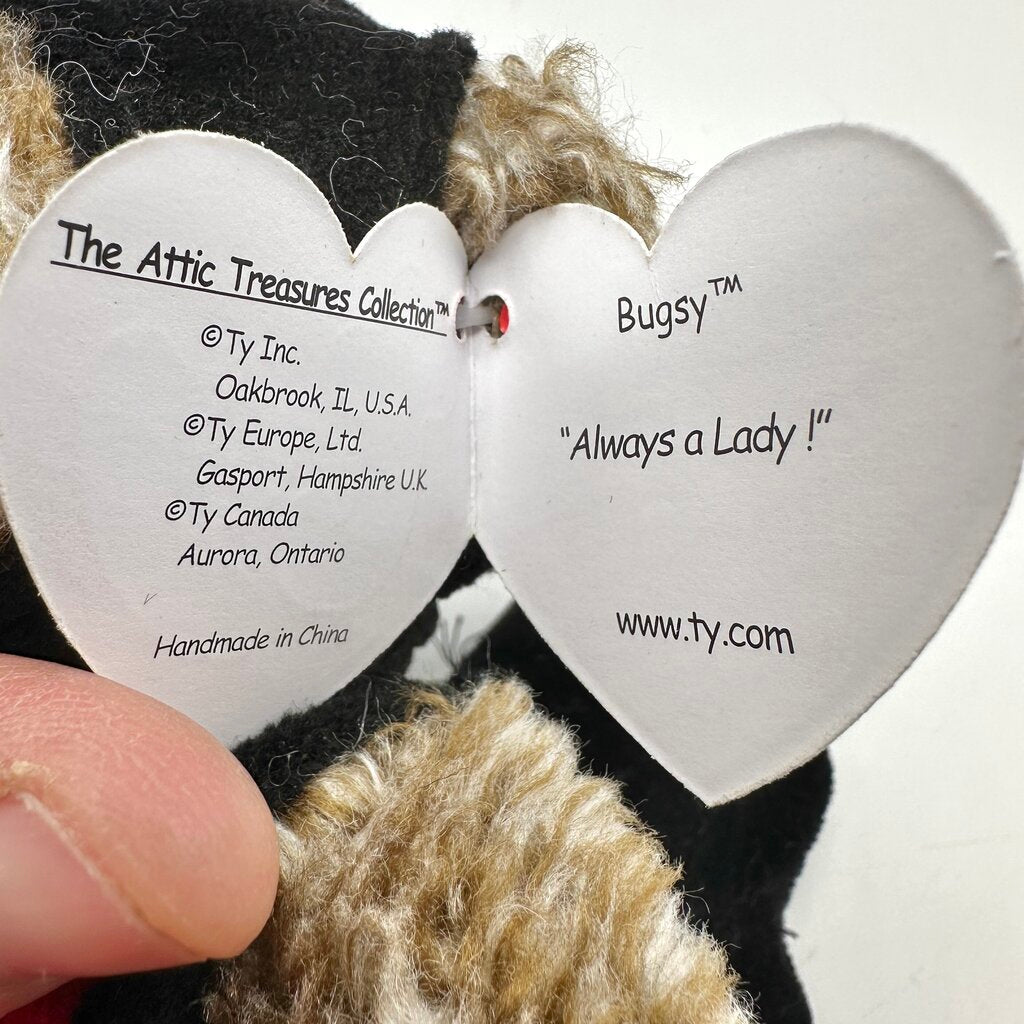 Vintage Ty The Attic Treasure Collection Beezee Bee & Bugsy Ladybug 8” Collectible Plush Bears /cb