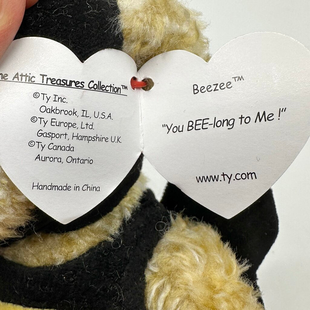 Vintage Ty The Attic Treasure Collection Beezee Bee & Bugsy Ladybug 8” Collectible Plush Bears /cb