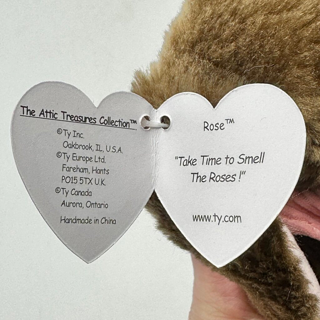 Vintage Ty The Attic Treasure Collection Ivy, Iris & Rose 8” Collectible Plush Bunnies /cb