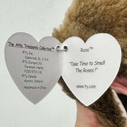 Vintage Ty The Attic Treasure Collection Ivy, Iris & Rose 8” Collectible Plush Bunnies /cb