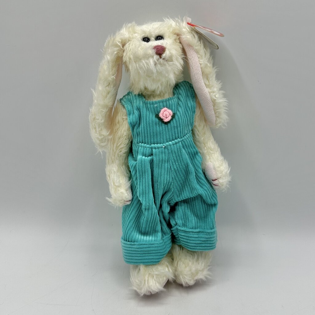 Vintage Ty The Attic Treasure Collection Ivy, Iris & Rose 8” Collectible Plush Bunnies /cb