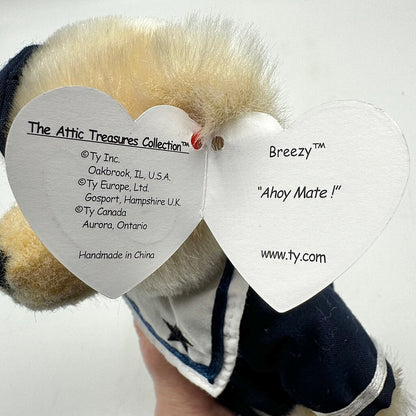 Vintage Ty The Attic Treasure Collection Breezy & Salty 8” Plush Collectible Bears /cb