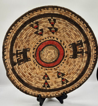 African Woven Shallow Basket /j