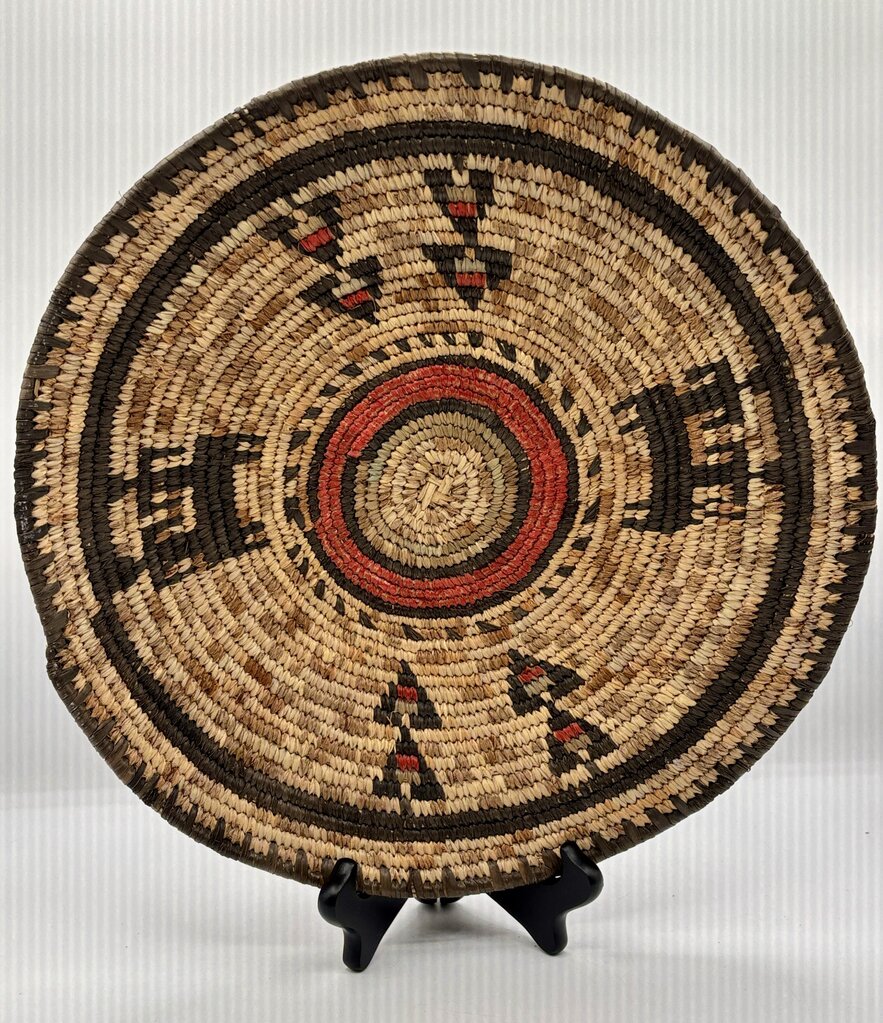 African Woven Shallow Basket /j