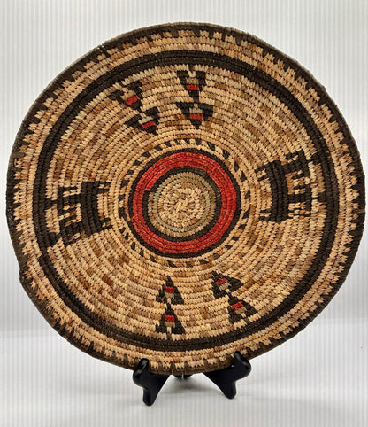 African Woven Shallow Basket /j