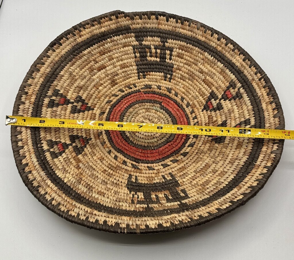 African Woven Shallow Basket /j