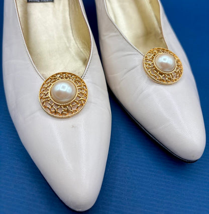 Set of 3 Pair Shoe Clips Gold /j