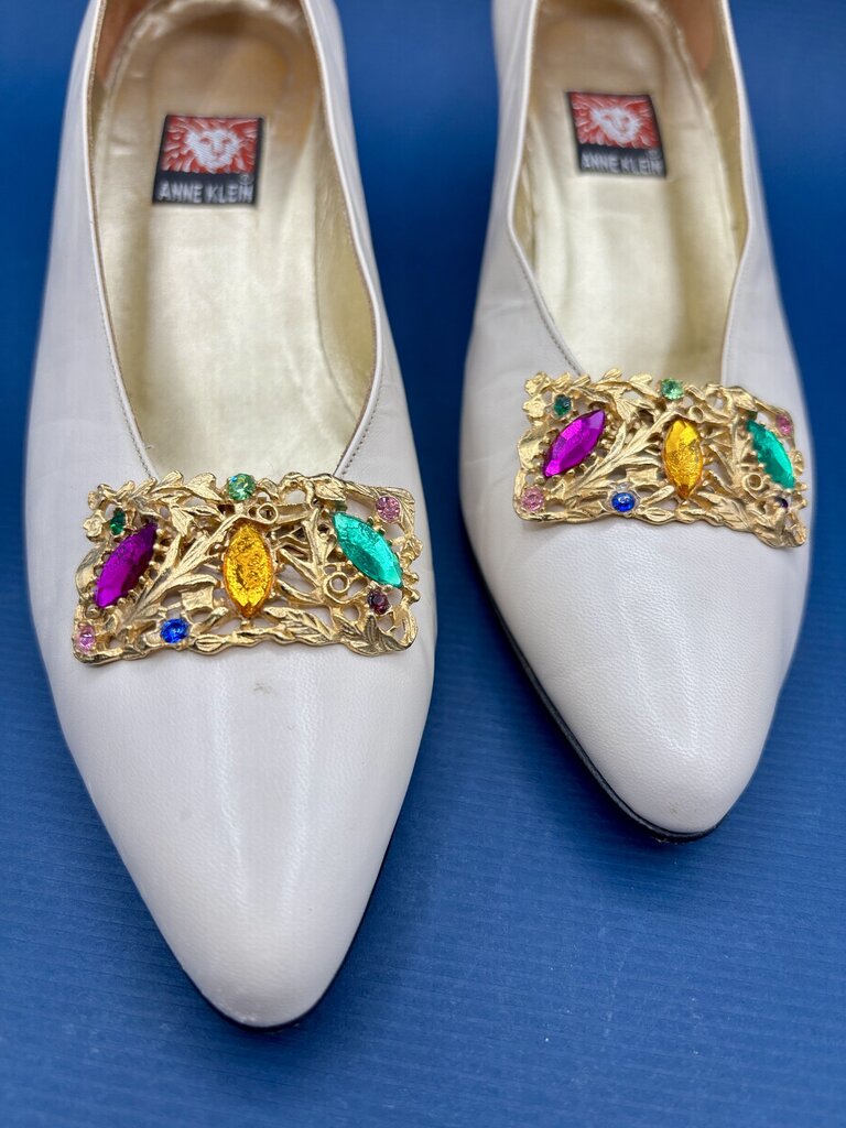 Set of 3 Pair Shoe Clips Gold /j