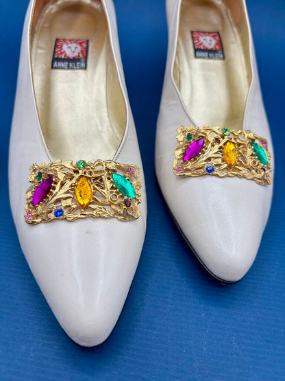 Set of 3 Pair Shoe Clips Gold /j