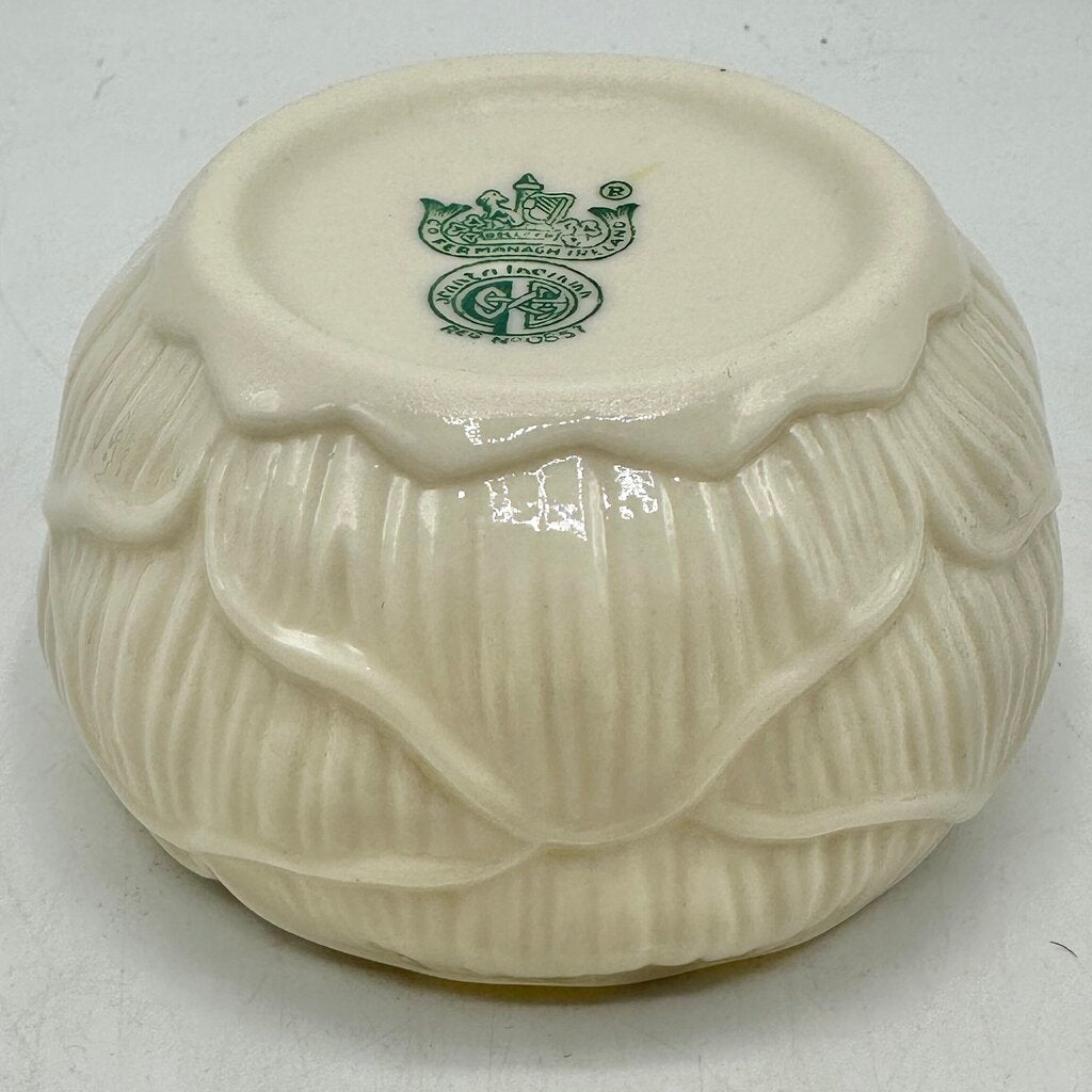 Vintage Belleek Ireland Lily Porcelain Creamer & Open Sugar Bowl