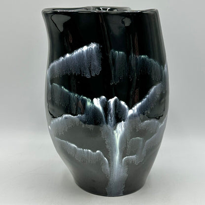 Vintage Royal Haeger Black Drip Glaze 9 Inch Vase R1946 /cb