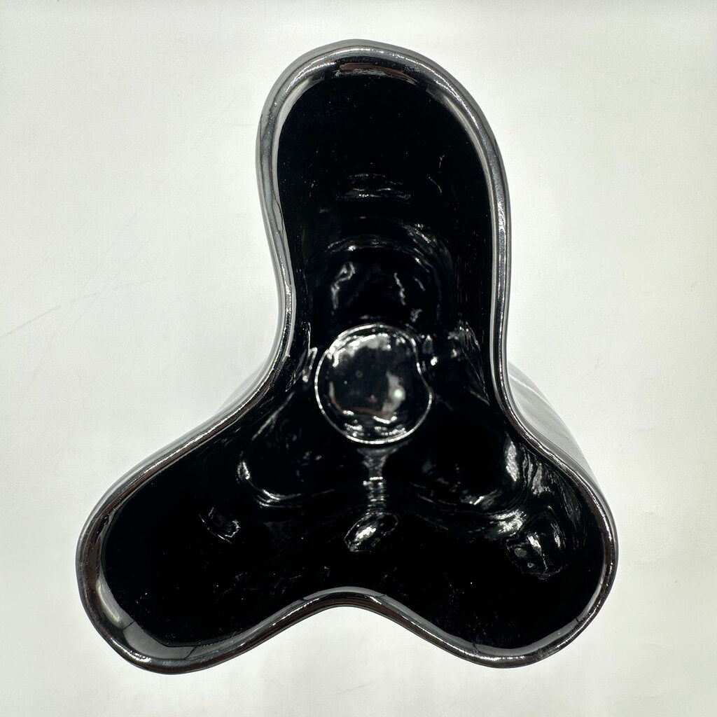 Vintage Royal Haeger Black Drip Glaze 9 Inch Vase R1946 /cb