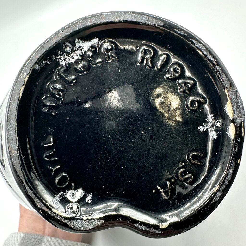 Vintage Royal Haeger Black Drip Glaze 9 Inch Vase R1946 /cb