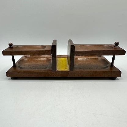 Vintage Swank Wood Valet 11 Inch Dresser/Desk Organizer MCM Japan /cb