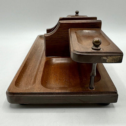 Vintage Swank Wood Valet 11 Inch Dresser/Desk Organizer MCM Japan /cb