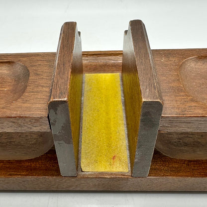 Vintage Swank Wood Valet 11 Inch Dresser/Desk Organizer MCM Japan /cb