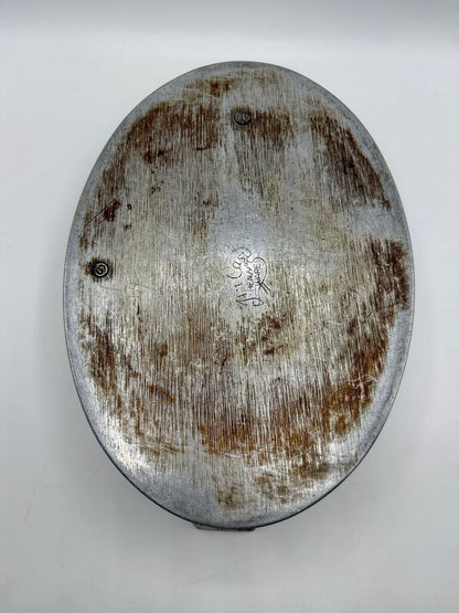 VTG Art Cast Heavy Ware Large Oval Dutch Oven /rw