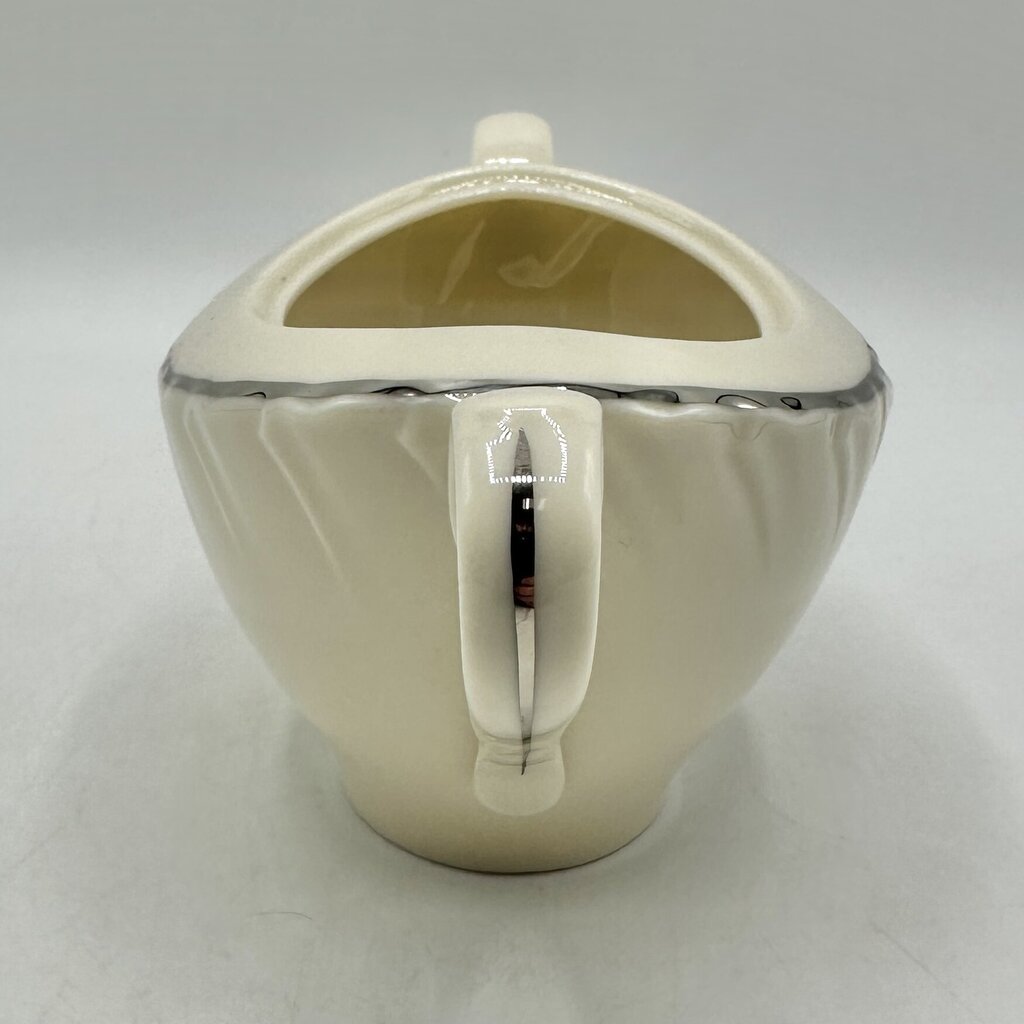 Vintage Weatherly By Lenox Bone China Covered Sugar Bowl w/ Platinum Trim USA /cb
