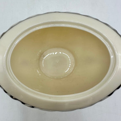 Vintage Weatherly By Lenox Bone China Covered Sugar Bowl w/ Platinum Trim USA /cb