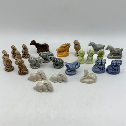 Lot of 24 Wade Whimsies Porcelain Animal Figurines Rose Tea England Duplicates /cb