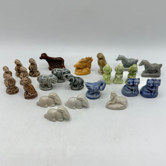 Lot of 24 Wade Whimsies Porcelain Animal Figurines Rose Tea England Duplicates /cb