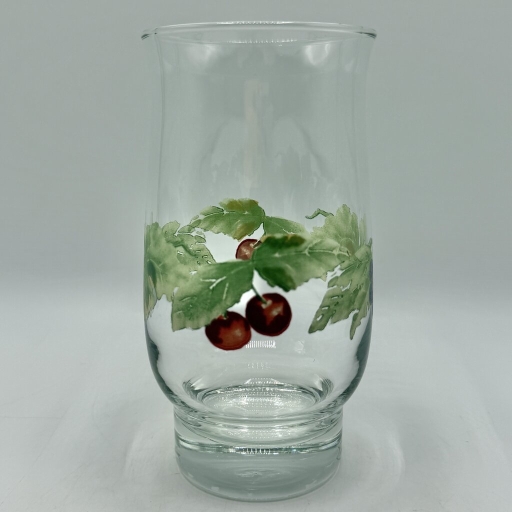 Set Of 5 Pfalzgraff Jamberry Cooler Glasses 16oz Grapes & Cherries /cb