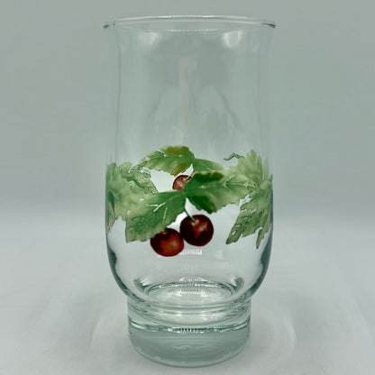 Set Of 5 Pfalzgraff Jamberry Cooler Glasses 16oz Grapes & Cherries /cb