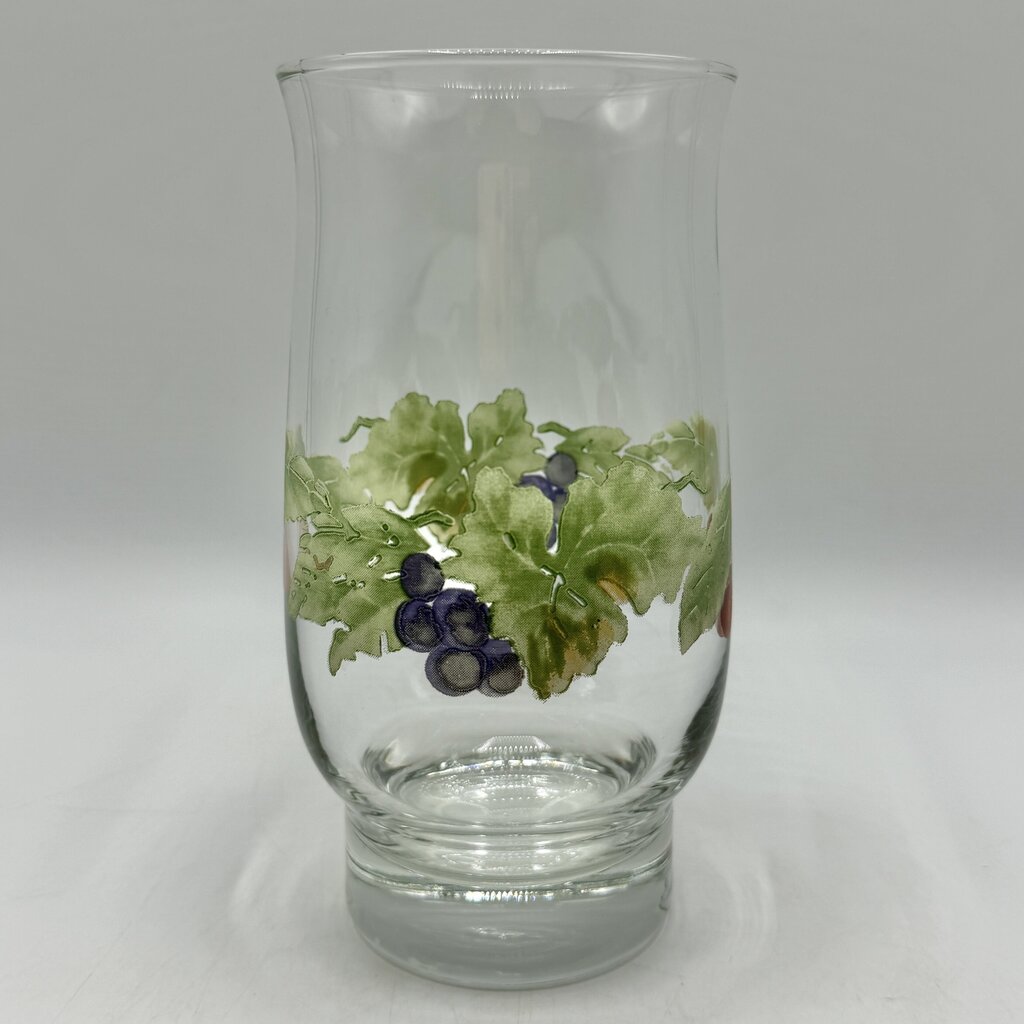 Set Of 5 Pfalzgraff Jamberry Cooler Glasses 16oz Grapes & Cherries /cb