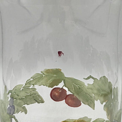 Set Of 5 Pfalzgraff Jamberry Cooler Glasses 16oz Grapes & Cherries /cb