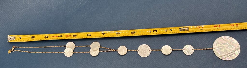 Mother of Pearl Disc Necklace Alessi /j