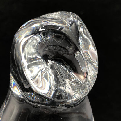 Vintage Baccarat Crystal Owl Paperweight Figurine /b