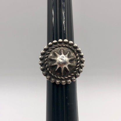 Vintage Stanford Native AmericanSterling Silver Domed Button Ring1920s-1950s /b
