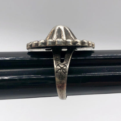 Vintage Stanford Native AmericanSterling Silver Domed Button Ring1920s-1950s /b