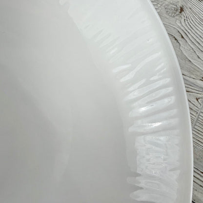 Set Of 4 Fortessa Large 12” Individual Pasta Bowls White Bone China /cb