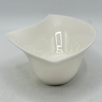 Set of 4 Deagourmet Foodesign White Porcelain Contemporary Dessert/Sauce Bowls Designed In Italy /cb