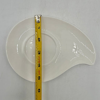 Set Of 2 DEAGOURMET Ninfea Classico Cappuccino Cups & Saucers Fine White Porcelain Made In Italy /cb