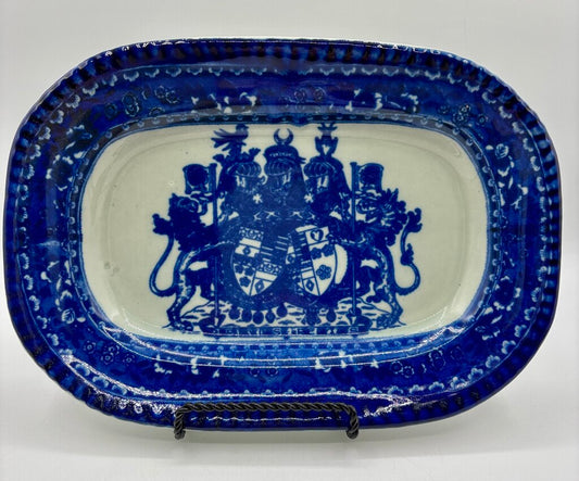 Vtg. Victoria Ware 11” Platter Flow Blue /j