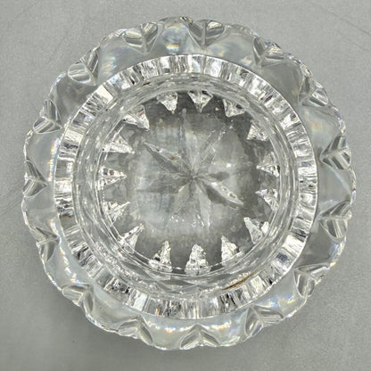 Vintage Waterford Crystal Votive Candle Holder Round Diamond Cut Gothic Mark Made in Ireland /cb