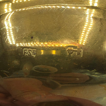 Vintage Brass Footed Clam Shell Trinket Dish /b