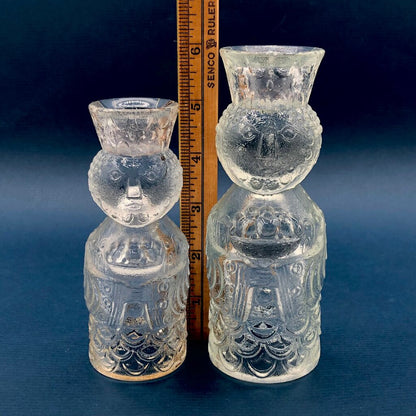2 Bjorn Winblad Rosenthall Glass Wisemen Single Light Candlesticks /b