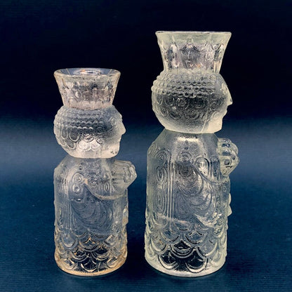 2 Bjorn Winblad Rosenthall Glass Wisemen Single Light Candlesticks /b