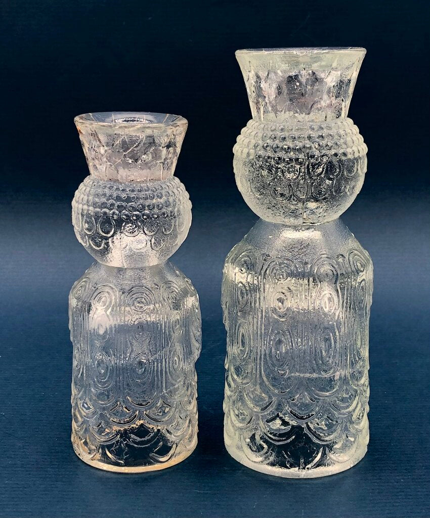 2 Bjorn Winblad Rosenthall Glass Wisemen Single Light Candlesticks /b