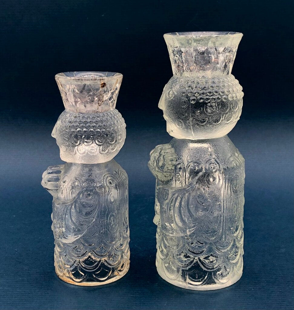 2 Bjorn Winblad Rosenthall Glass Wisemen Single Light Candlesticks /b