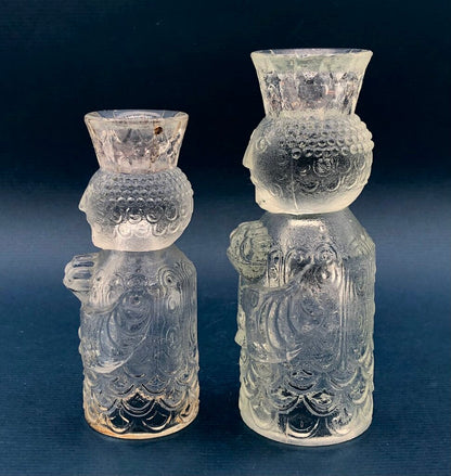 2 Bjorn Winblad Rosenthall Glass Wisemen Single Light Candlesticks /b