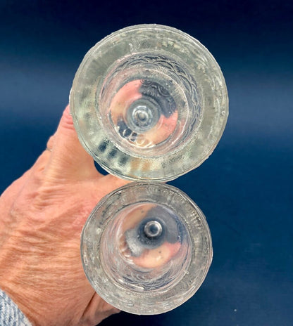 2 Bjorn Winblad Rosenthall Glass Wisemen Single Light Candlesticks /b