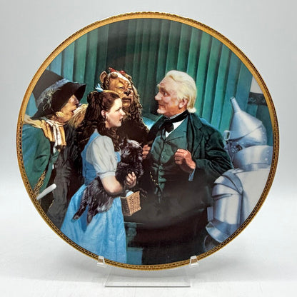 The Hamilton Collection The Wizard of Oz Motion Picture 50th Anniversary Limited Edition Collector Plates “The Witch Casts a Spell” and “The Great and Powerful Oz” 8 1/2” Set/2 /cb