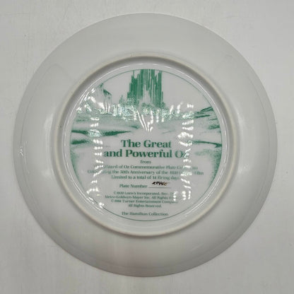The Hamilton Collection The Wizard of Oz Motion Picture 50th Anniversary Limited Edition Collector Plates “The Witch Casts a Spell” and “The Great and Powerful Oz” 8 1/2” Set/2 /cb