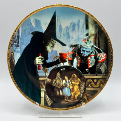 The Hamilton Collection The Wizard of Oz Motion Picture 50th Anniversary Limited Edition Collector Plates “The Witch Casts a Spell” and “The Great and Powerful Oz” 8 1/2” Set/2 /cb