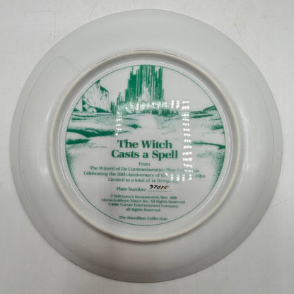 The Hamilton Collection The Wizard of Oz Motion Picture 50th Anniversary Limited Edition Collector Plates “The Witch Casts a Spell” and “The Great and Powerful Oz” 8 1/2” Set/2 /cb