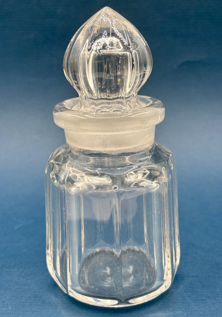 Heisey Glass Wide Panel Glass Horseradish Jar w/ Stopper /j
